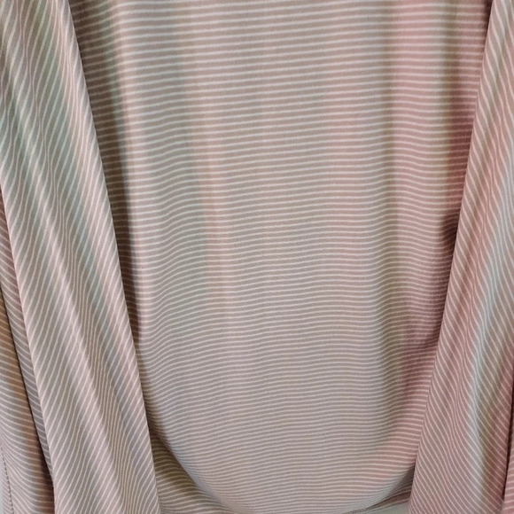 Talbots Cream & Tan Striped Open Cardigan Short Sleeves in Size 1X - Picture 4 of 11